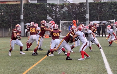 都大会34-0で日大第二高校に勝利
